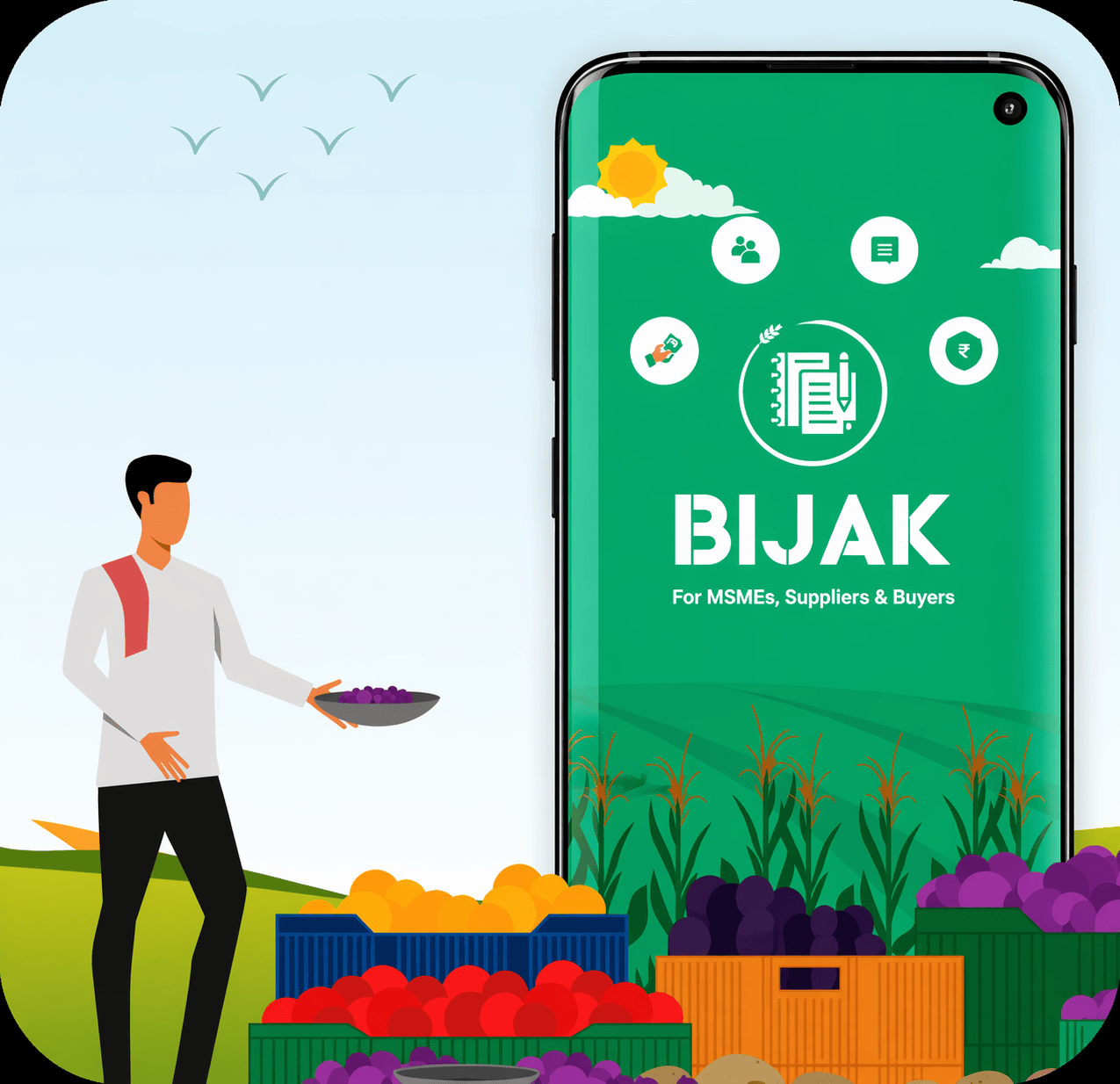 Bijak, Offline-first Android app for rural India